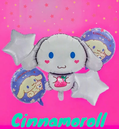 Bouquet X5 Globos Metalizados CINNAMOROLL SANRIO